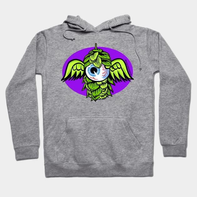 Flying Hop Eyeball Hoodie by Mindy’s Beer Gear